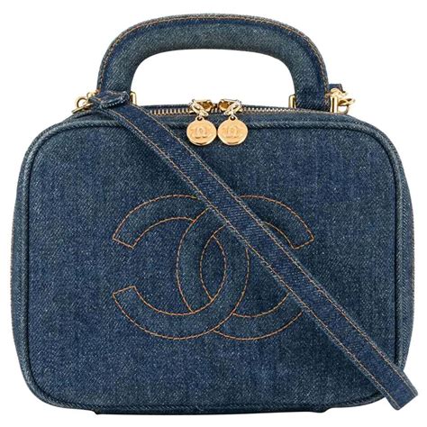 chanel denim vanity case|chanel vanity bag vintage.